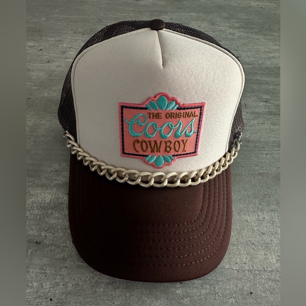 The Original Coors cowboy hat with gold removable/interchangeable - Handmade
